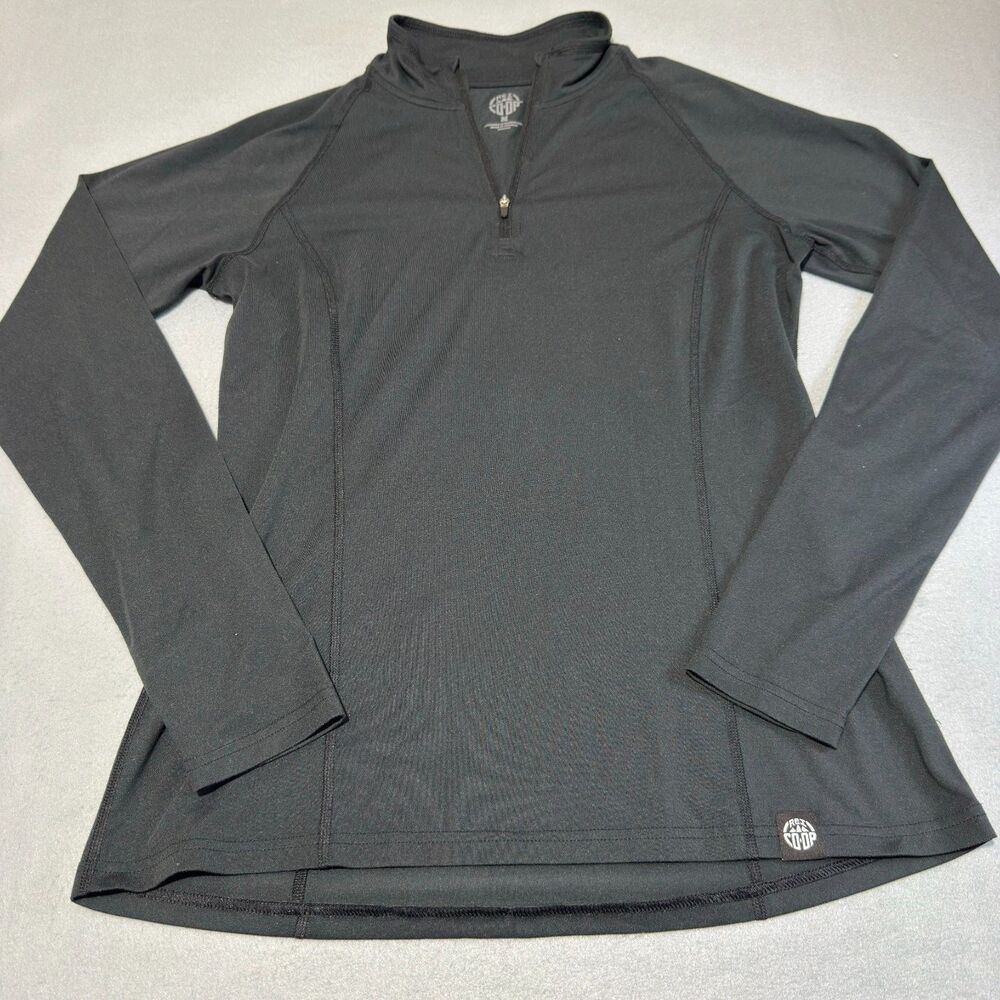 REI Co-op Women's Black Quarter Zip Long Sleeve Activewear Top Size M